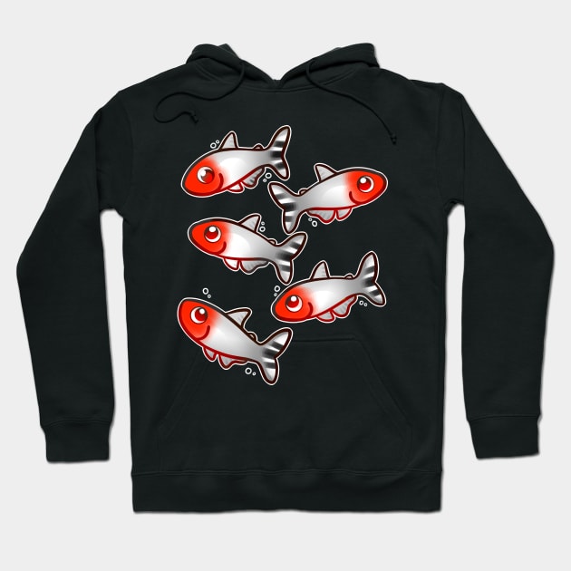 Rummy Nose Tetras Hoodie by leashonlife